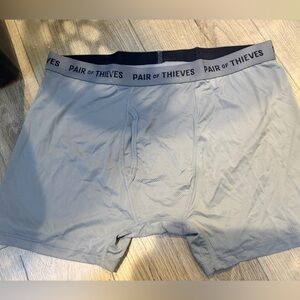 NWOT: Pair of Thieves Light Gray Performance Boxer Briefs: Size XL